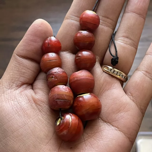 Carnelian de Aleppo - Hudson Bay African Venetian Yellow Trade Bead Necklace