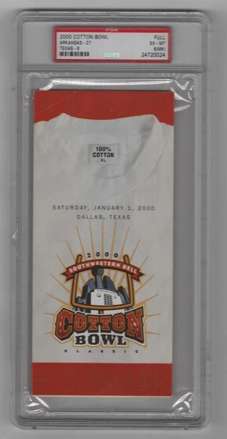 2000 Cotton Bowl Full Ticket Arkansas Razorbacks v Texas Longhorns PSA *0024