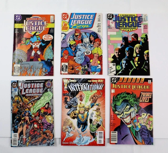 VTG Justice League International/Europe (LOT OF 6) DC Comics Comic Books