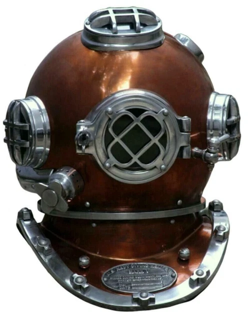Vintage Diving Helmet Antique Scuba U.S Navy Mark V Scuba Divers Helmet Gift L