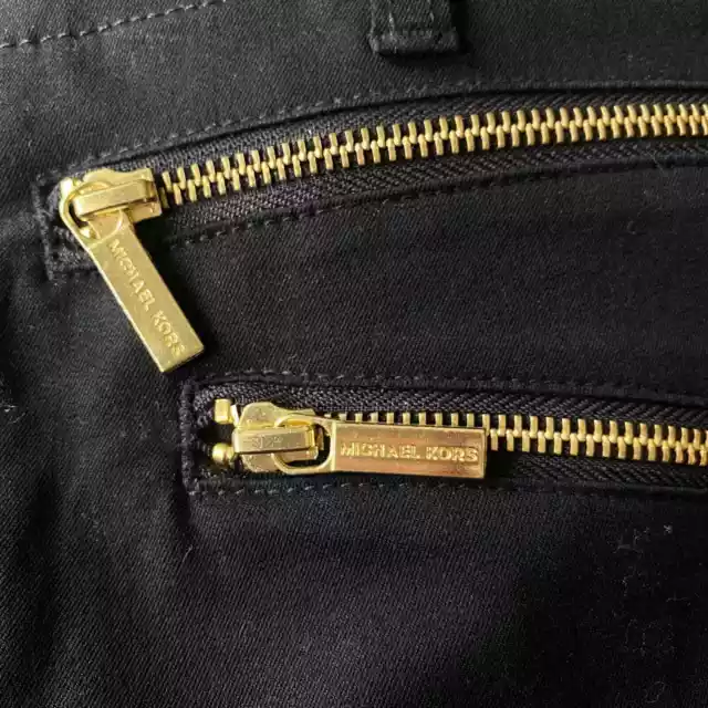 MICHAEL Michael Kors Double Zip-Pocket Black Skinny Jeans  Size 6 3