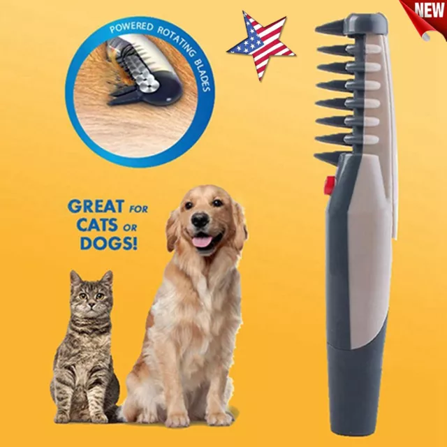 Electric Pet Dog Cat Grooming Comb Hair Cutter Trimmer Groomer Scissor Tools USA