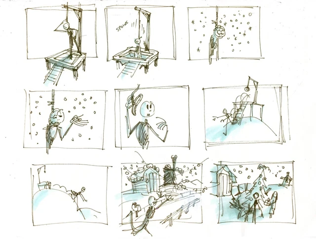 Disney:Nightmare Before Christmas Original Storyboard-Jack Skellington