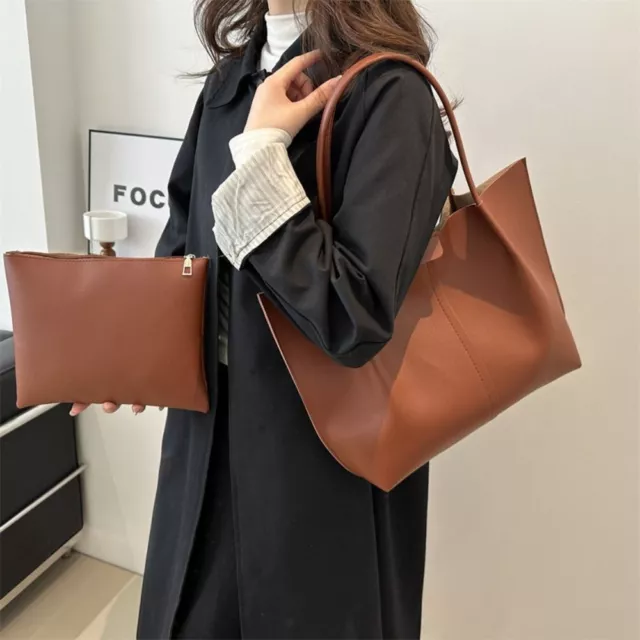 Retro Women Shoulder Bag Casual Shopper Handbag New Pu Leather Tote Bag