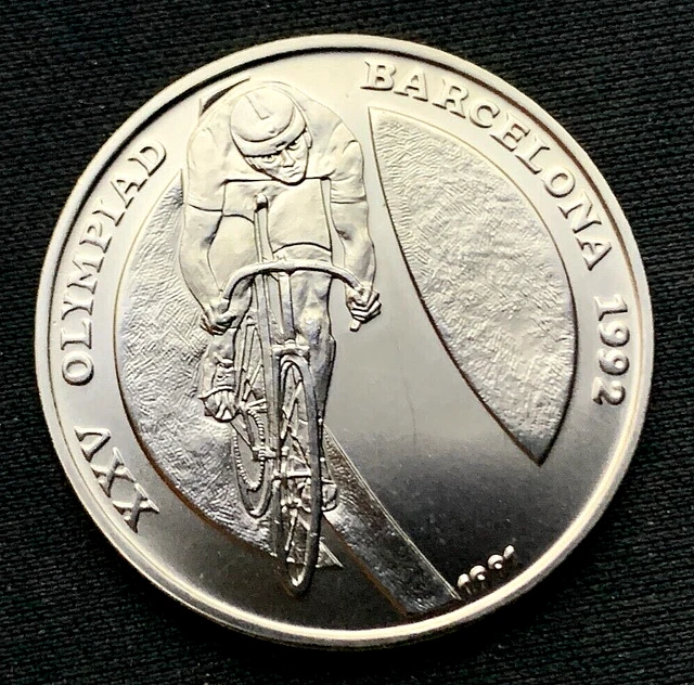 1991 Laos 10 Kips Coin GEM UNC Olympics ( 5000 Minted )  #ZM106