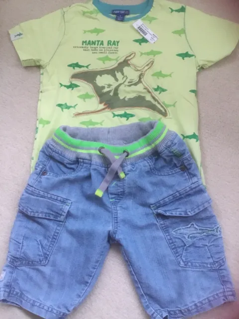Naartjie Pantaloncini e T-shirt in denim/jeans per bambini età 4