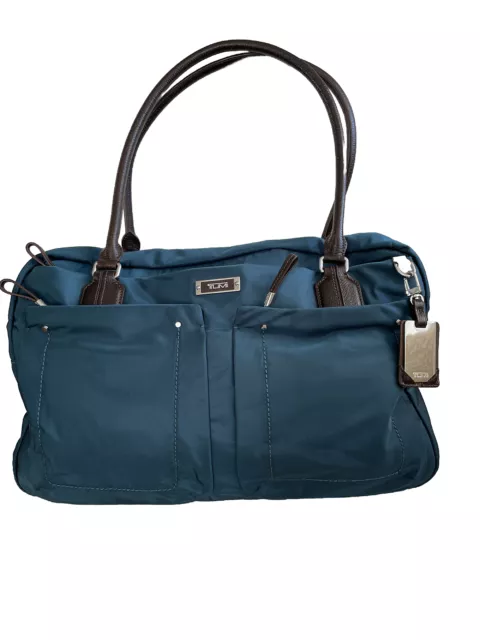 Tumi Voyageur Cortina Boarding Tote Dark Turquoise / Amazing Sold Out Style $395