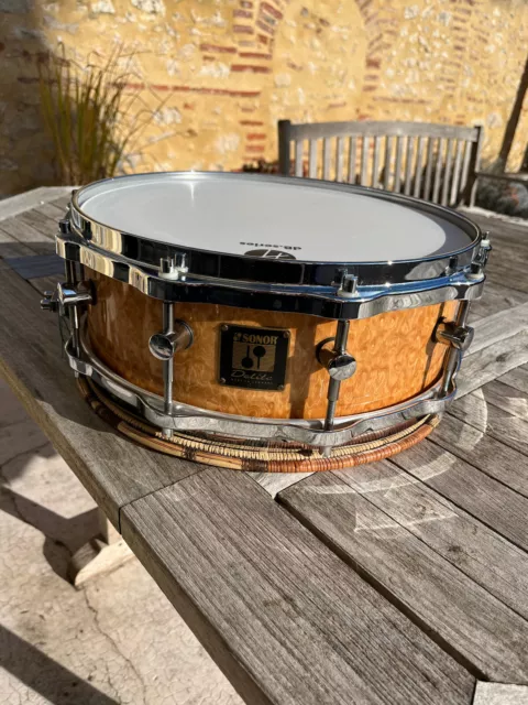 caisse claire SONOR DELITE 14X5 finition Birdeyes Amber EXCELLENT ETAT