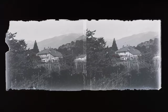 France Montagne Photo Stereo L6n10 Vintage NEGATIVE Glass Plate
