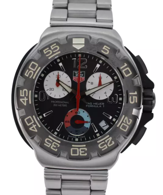 Orologio Cronografo Uomo Tag Heuer 42mm Formula 1 Professionale 200M CAC1110!