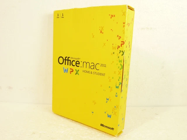 Microsoft Office: Mac 2011 Home & Student (DVD, 1-Disc) Retail Word Excel w/ Key