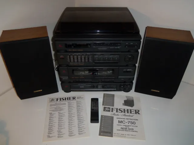 Fisher Studio Standard Complete System Integrated Stereo Speakers Remote Manual