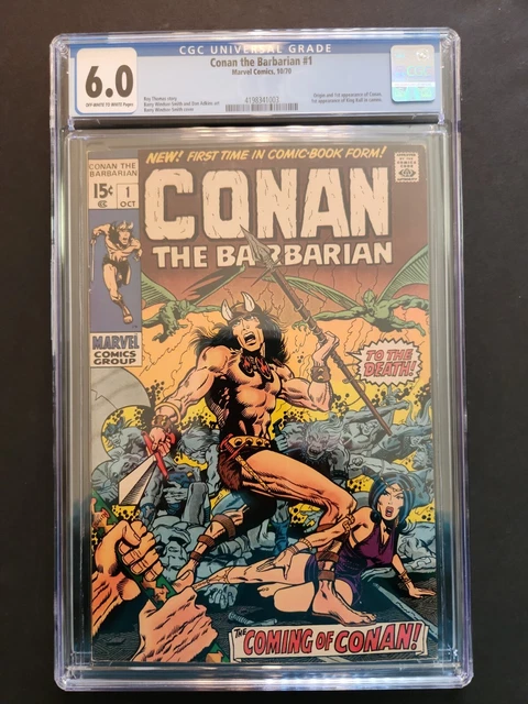 CONAN THE BARBARIAN #1 CGC 6.0 OW/W Marvel Comics 1st App Origin Barry Smith Art