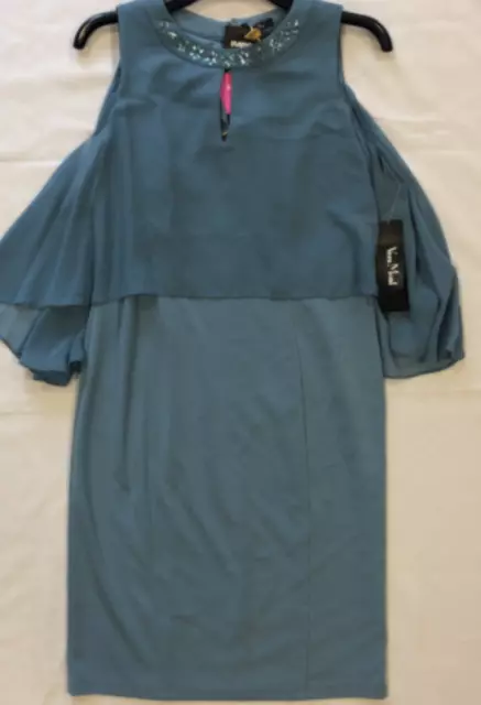 Vera Mont Blue Shades Reloaded Dress Size UK 14 #REF90