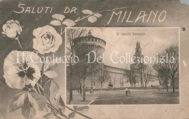 1910c MILAN Castello Sforzesco postcard