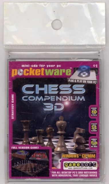 Chess Compendium 3D Mini CD Rom Game Pocketware