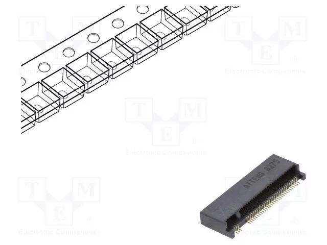 Conector Eléctrico: CON 2 ( Ngff ) Smt Horizontal Oro Flash Pin: 67