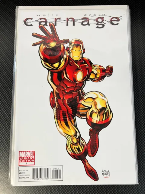 Carnage #1 Arthur Adams Iron Man 1:25 Incentive Variant Marvel 2010 RARE 9.4