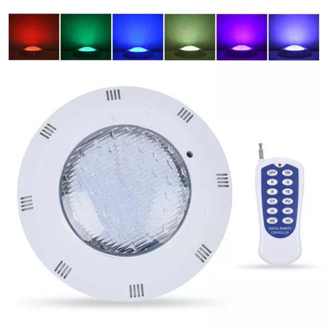 Swimming Pool Light Underwater SPA 12V RGB LED Waterproof Lamp w/ Remote Control