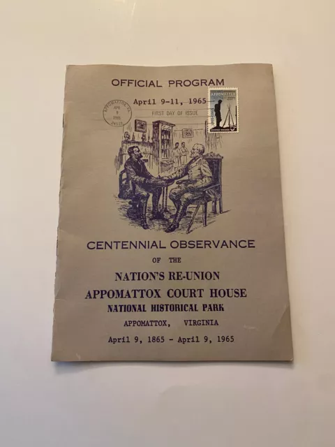 K189b) Civil War Appomattox Court House Centennial April 1965 Program FDC Stamp
