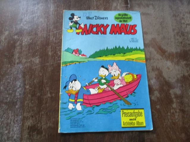 Micky Maus Heft 13/1967, mit Sammelgutschein und Fußball-Sammelbildern ...