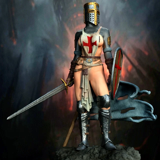 1:18 Scale Resin Figures Model Kit – 90mm Knights Of The Ancient Templar Crusader – RN262