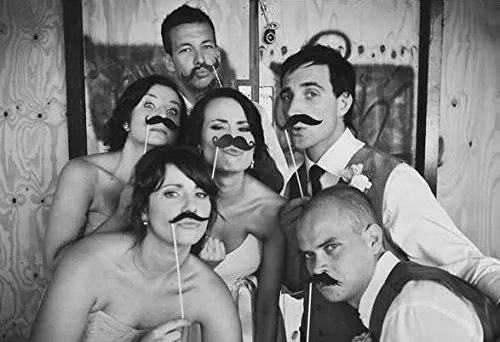 58 Party Props Photo Booth Moustache Birthday Engagement Wedding Funny 2