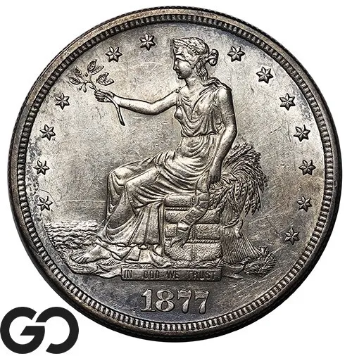1877-S Trade Dollar, Scarce This Nice, Beautiful Choice BU++ ** Free Shipping!
