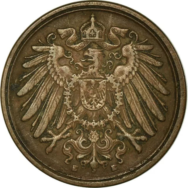 [#739550] Münze, GERMANY - EMPIRE, Wilhelm II, Pfennig, 1896, Muldenhütten, SS,