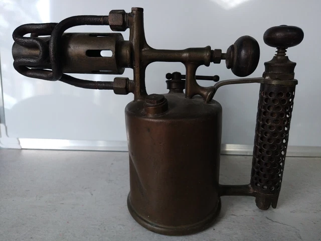 Lampe à Souder Express N°19 – Chalumeau Ancien En Laiton – Objet Vintage De Collection