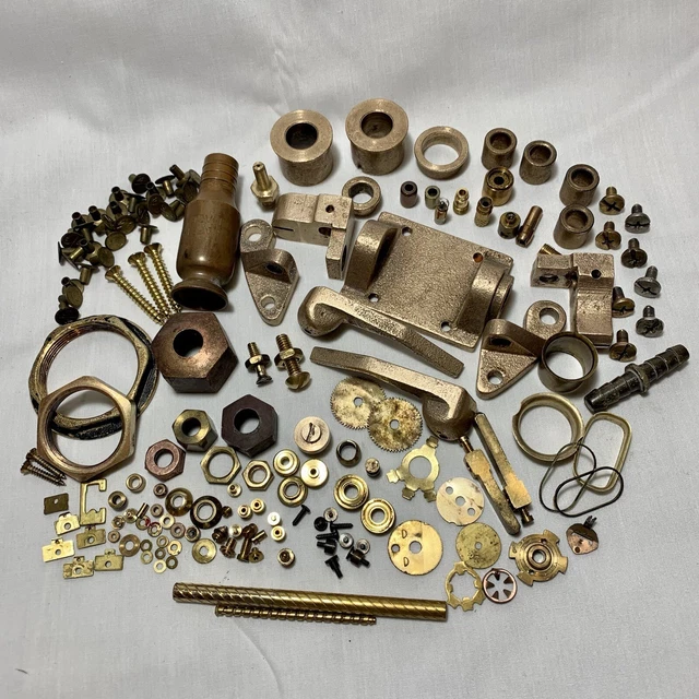 Junk Drawer Brass Parts and Pieces Steampunk Collage Art Crafts