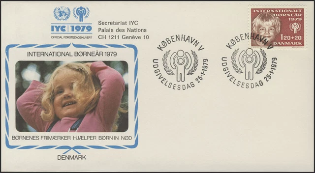 Denmark: Girls Head, 1 Value on Jewelry FDC, Copenhagen