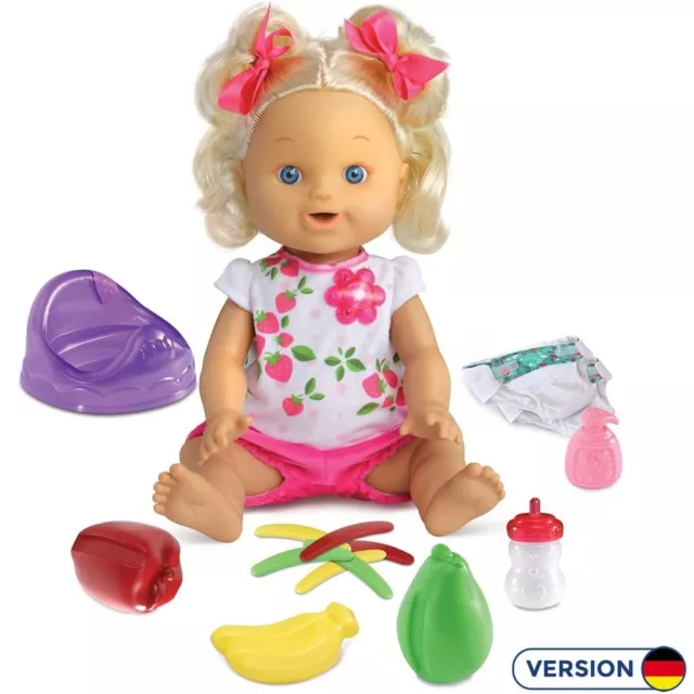 Vtech Little Love Puppe Lina mit Töpfchen Windel zum Füttern Fläschchen geben