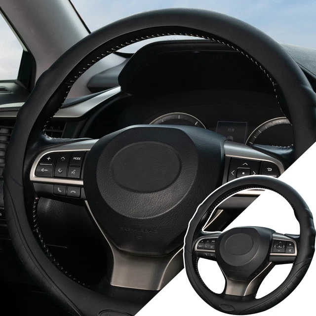 Auto Silikon Leder Lenkradschoner Lenkradhülle Lenkrad Abdeckung Lenkradbezug