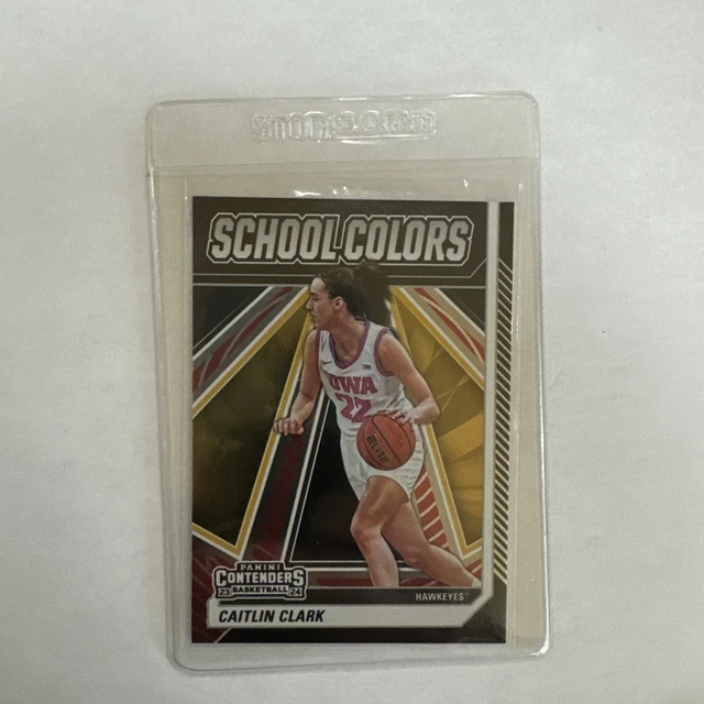 2024 PANINI CAITLIN Clark Collection SC4 SCHOOL COLORS RED FOIL Pink