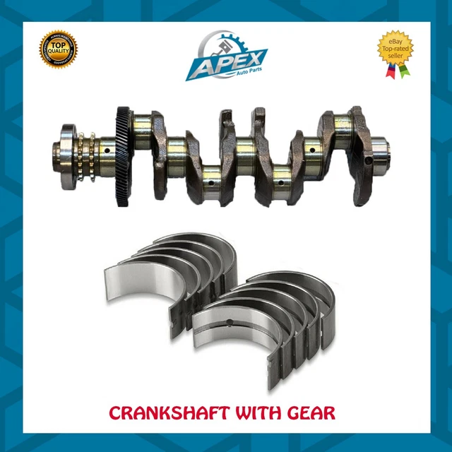 BMW N47 CRANKSHAFT With Gear + Mini 2.0 N47C20 Main & Big End Bearings