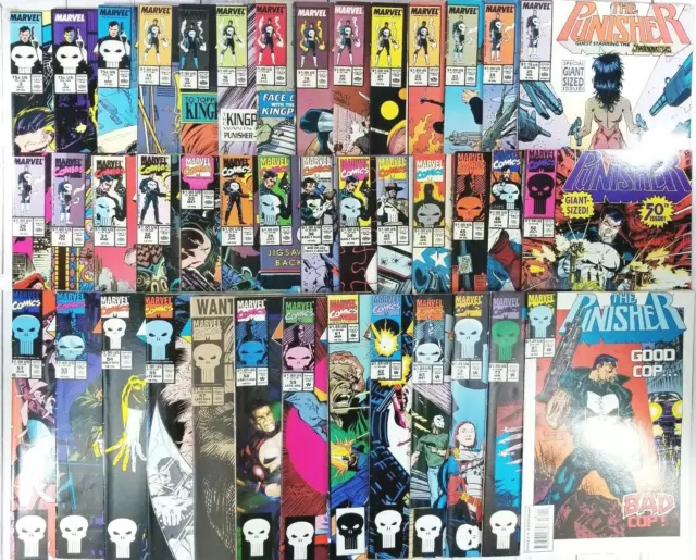 THE PUNISHER Comic Book Lot 41 Issues, 1987 Marvel Comics Series, Frank Castle