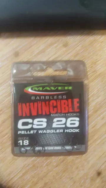 Maver invincible match hooks CS26 pellet waggler - size 18 (1 pack)