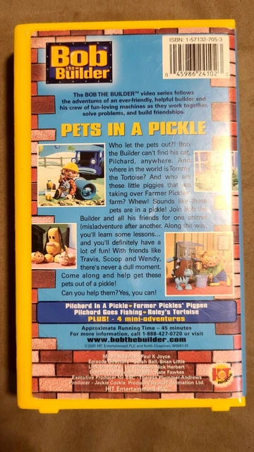 BOB THE BUILDER - Pets in a Pickle (VHS, 2001) £2.72 - PicClick UK