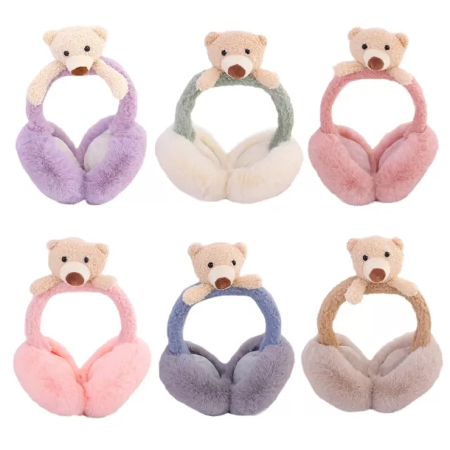 Cartoon Mini Bear Shaped Earmuff Winter Ear Protecting Supplies for Little Girls