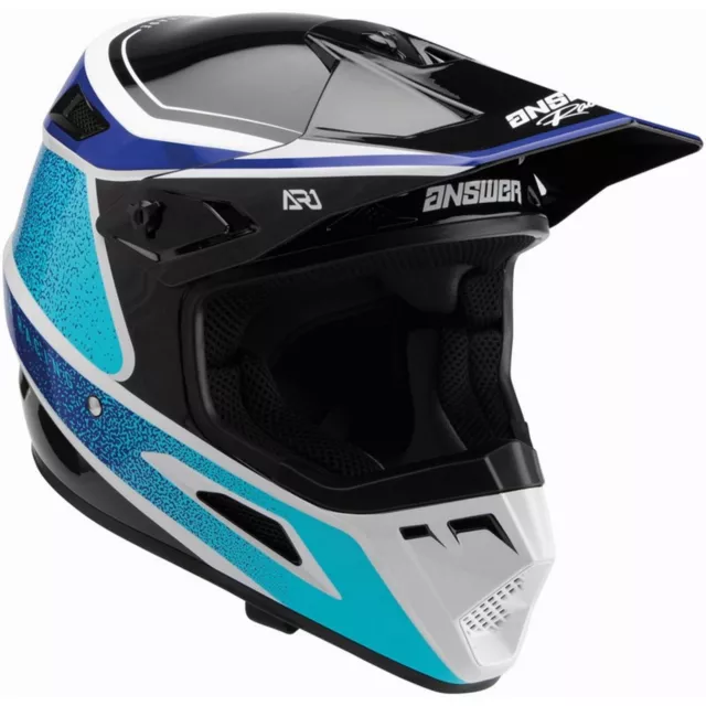 Answer Racing Ar1 Vivid Reflexastan Motocross Helmet Youth Small Blue 446379