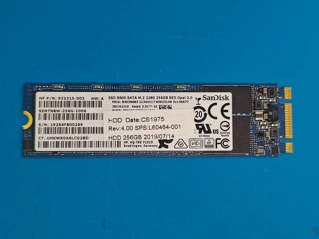HP SANDISK X600 M.2 2280 256GB SSD - 932315-002 $25.00 - PicClick CA