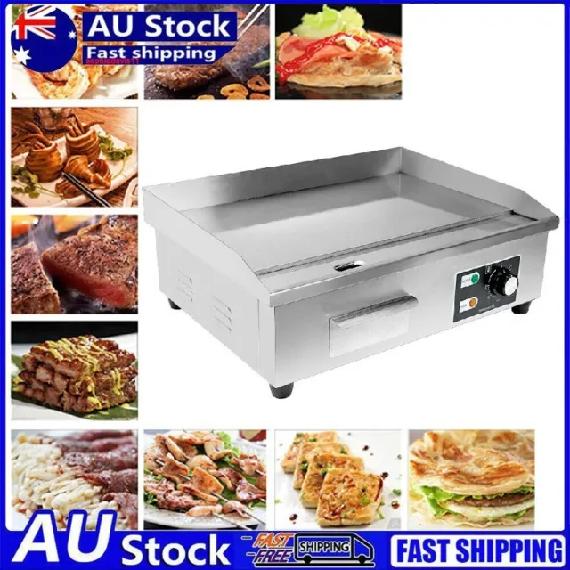 New ELECTRIC GRIDDLE GRILL HOT PLATE Commercial Meat Indoor Flat BBQ Countertop