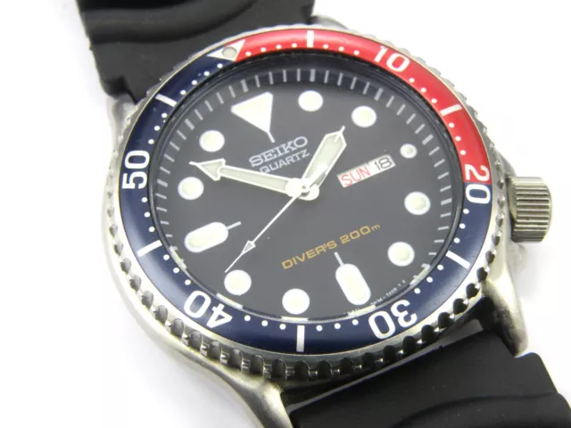 GENTS SEIKO 7N36-7A08 Pepsi Scuba Divers Quartz Watch - 200m £ -  PicClick UK