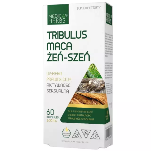 Medica Herbs Tribulus Maca Ginseng, 60 gélules