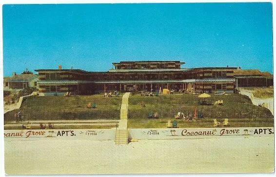 Daytona Beach Fl beachfront Cocoanut Grove Apartments Vintage Postcard Florida