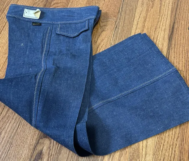 Vintage Wrangler Bell Bottom Jeans Girls Sz 7 Dead Stock