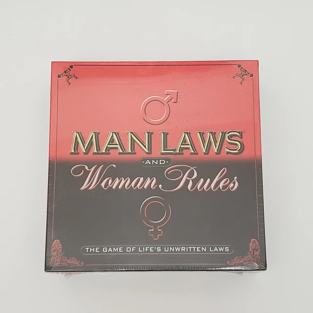 MAN LAWS & Woman Rules Adult Board Game, The Game Of Life's Unwritten