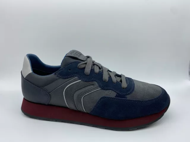Scarpe Sneakers Geox U Vincit B blu e grigio SCONTO DA LISTINO