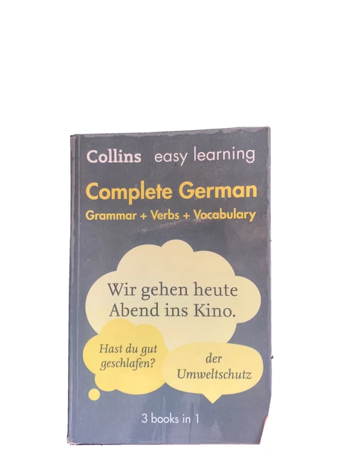EASY LEARNING GERMAN Complete Grammar, Verbs and Vocabulary (3 books in ...